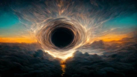 Evening Sky and Clouds, Animation Loop Stock Footage 224526545