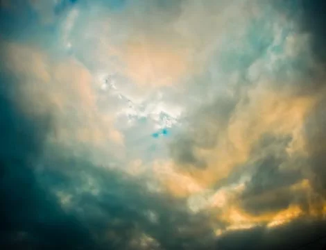 Evening sky and clouds Stock Photos