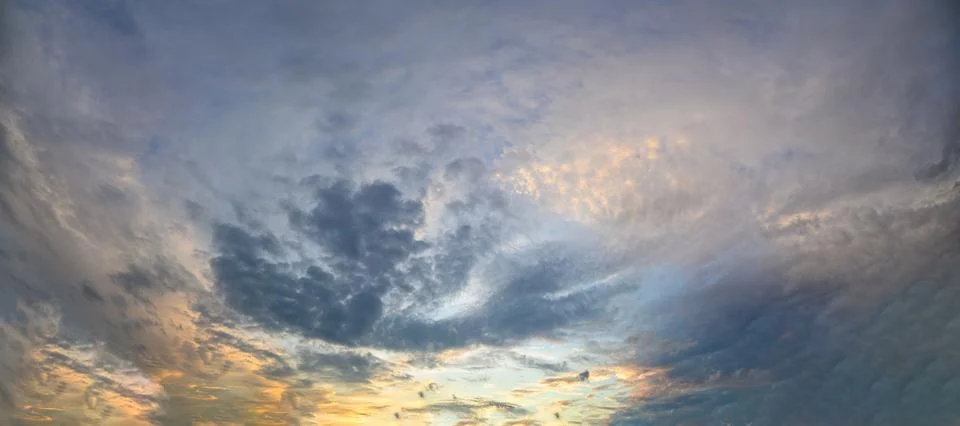 Evening sky and clouds Stock Photos