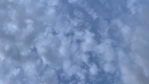 Evening sky and fluffy clouds, aerial shot. Stock Footage 276500903