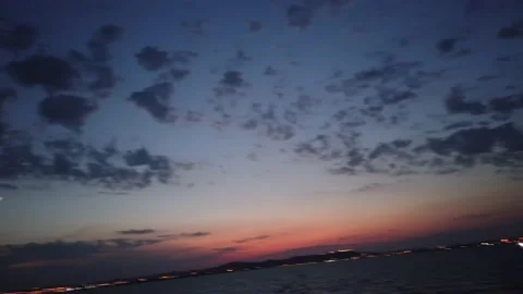 Evening sky and Kerch Strait 库存影片 203804368