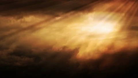 Evening Sky And Sunlight Stock Footage 91355051