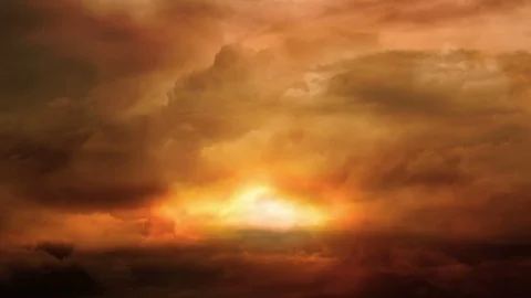 Evening Sky And Sunlight Stock-Footage 91355512