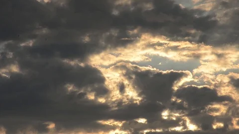 Evening sky and sunset with floating clouds Stock Footage 126491642