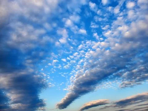 Evening sky with clouds. Clouds in the sky Stock Photos