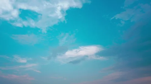 Evening sky with clouds - time lapse Stock Footage 130167313