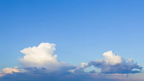 Evening sky with dense cumulus clouds, time lapse scene Stock Footage 131706724