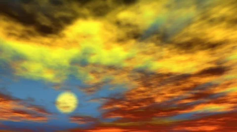 Evening sky - digital animation Stock Footage 321035