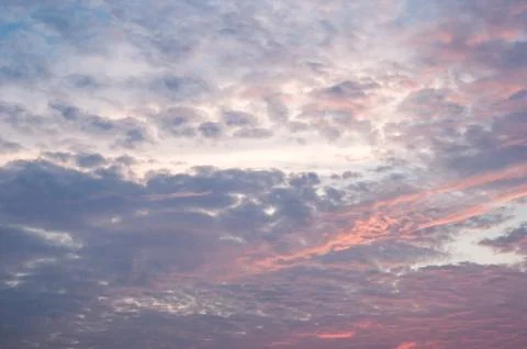 Evening sky with dramatic clouds, Natural background 库存照片