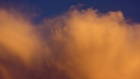 Evening sky with dramatically fast-moving thunderclouds, animated Still Stock Footage 78641923