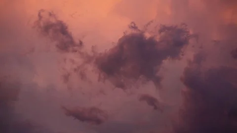 Evening sky with dramatically fast-moving thunderclouds, animated Still Stock Footage 78644253