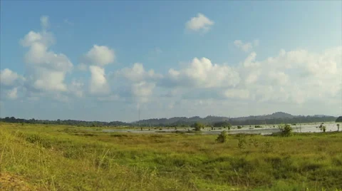 Evening sky by the lake. Stock Footage 43385319
