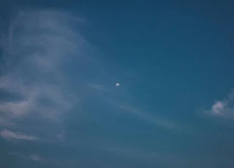 The evening sky with the moon. Stock Photos