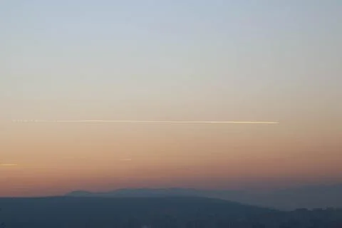 Evening sky over mountains during summer Stock Photos