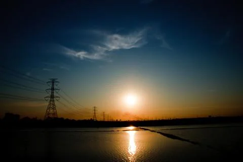 The evening sky. 스톡 사진