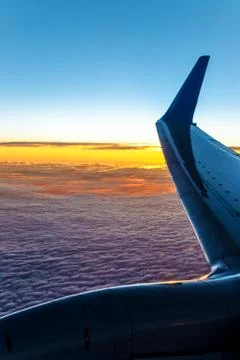 Evening sky from a plain Stock Photos