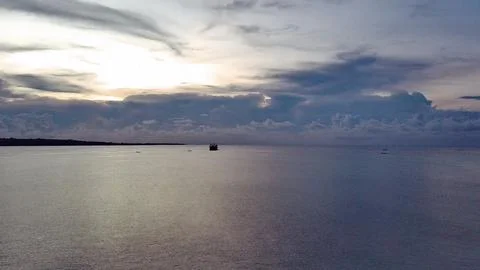 Evening sky by ship Stock Photos