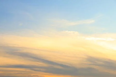 Evening sky with soft blur effect, featuring calm hues for use in backgroun.. Stock Photos