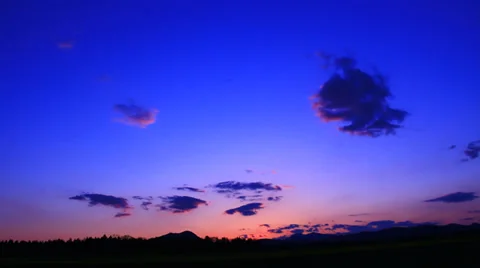Evening sky with some clouds and nice colors for background Stock Footage 39864284