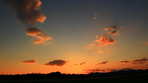 Evening sky with some clouds and nice colors for background Stock Footage 39864295