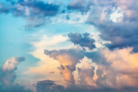 Evening sky with storm clouds 스톡 사진
