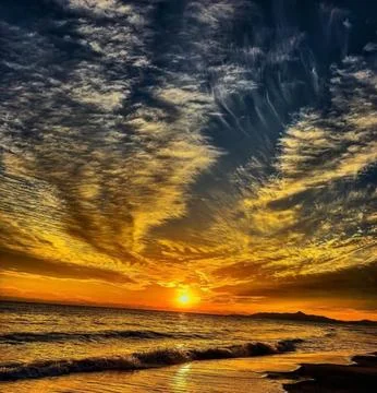 The evening sky sun Stock Photos