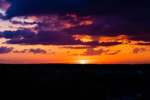 Evening sky at sunset background 스톡 사진