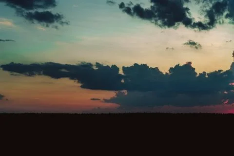 Evening sky at sunset background Stock Photos