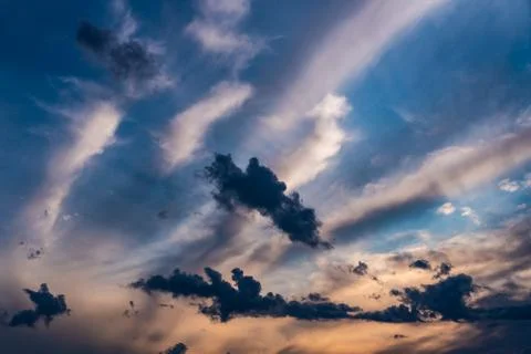 Evening sky at sunset background 스톡 사진