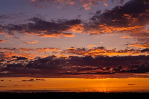 Evening sky at sunset background Stockfoto's