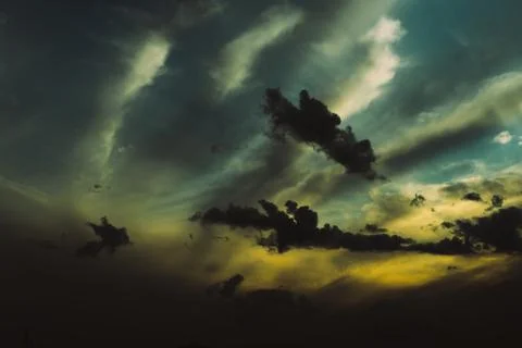 Evening sky at sunset background 스톡 사진