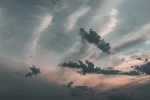 Evening sky at sunset background 库存照片