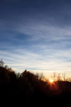 Evening sky sunset Stock Photos