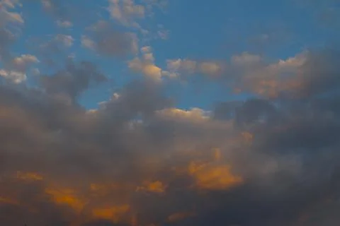 Evening sky at sunset. Stock Photos