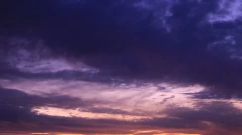 Evening sky sunset side Stock Footage