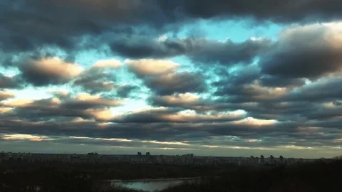 The evening sky, timelaps Stock Footage 85342585