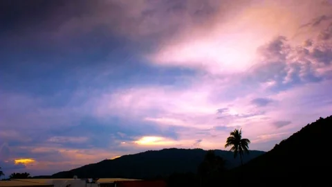 Evening sky timelaps Stock Footage 89567996