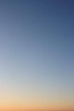 Evening sky without clouds. Clear sky as background or gradient. Stock Photos