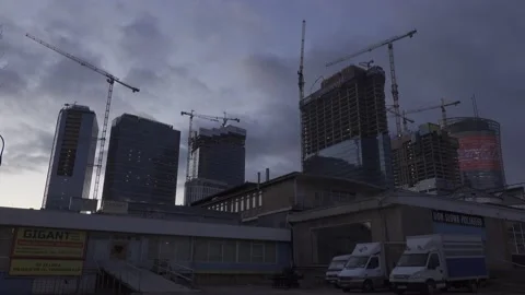 Evening skyline Stock Footage 147684772