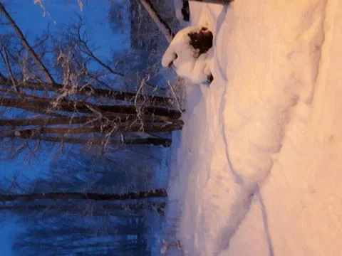 Evening snow Stock Photos