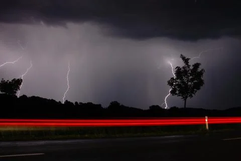 Evening storm 스톡 사진