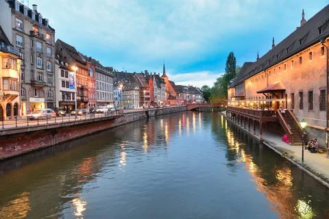 Evening in Strasbourg Stock Photos