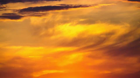 The evening stream of cloud. Time lapse. Telephoto lens Stock Footage 63774332