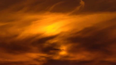 The evening stream of cloud. Time lapse. Telephoto lens Stock Footage 63775812