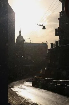 Evening Street Stock Photos