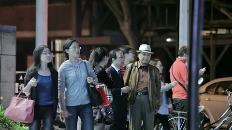 Evening streets of Shanghai. Stock Footage 83756980