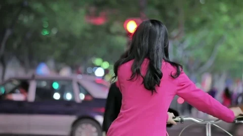 Evening streets of Shanghai. Stock Footage 83764100
