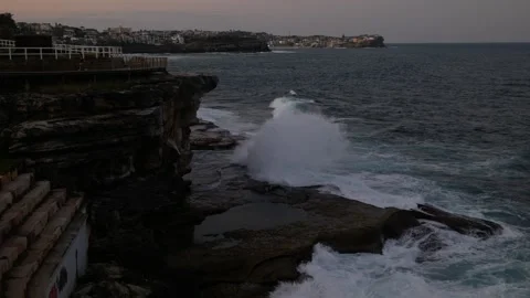 Evening stroll around Bronte to Bondi cliff walk 6K Stock Footage 306815180