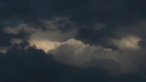 Evening summer clouds over Berlin and Brandenburg, Germany Stock Footage 137869257