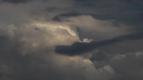 Evening summer clouds over Berlin and Brandenburg, Germany Stock Footage 137869396